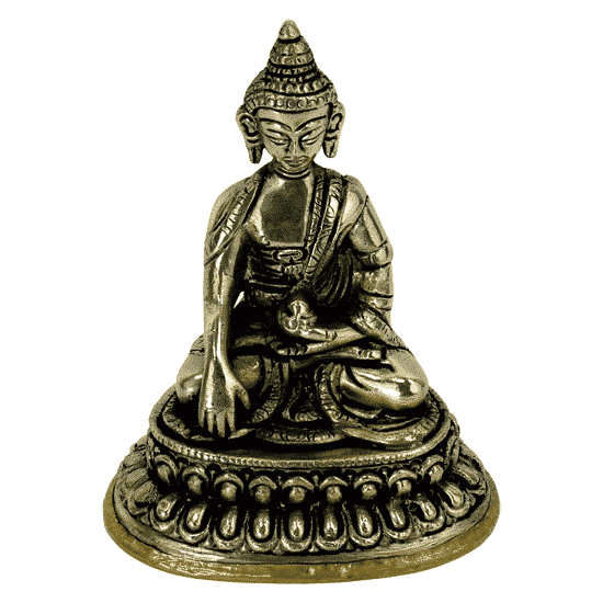 Akshobya Buddha Miniatur Wei-metall - 10 cm