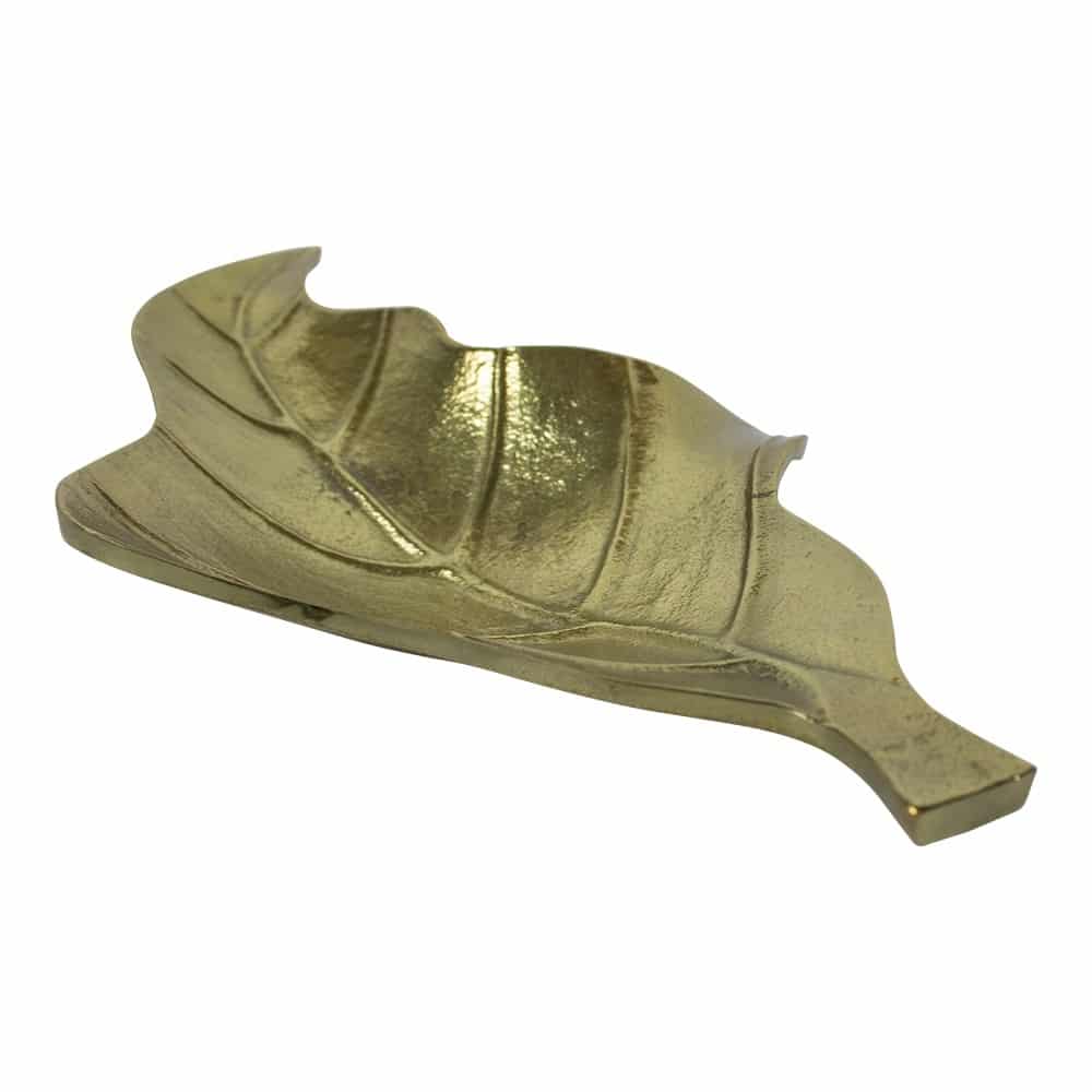 Aluminium Schale Bananenblatt Goldfarben (36 x 18 cm)