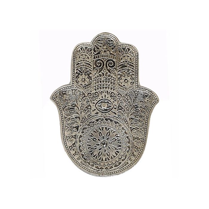 Aluminium Weihrauchbrenner Hamsa-Hand (10 x 7-5 cm)