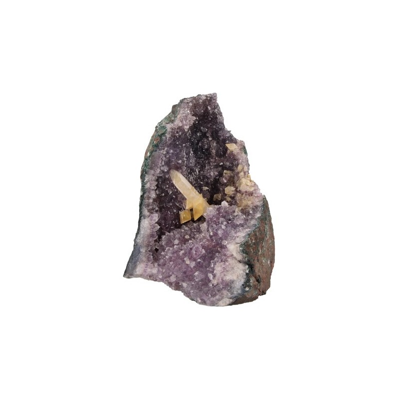 Amethyst - Calcit Fundort Brasilien roh (Modell 10)