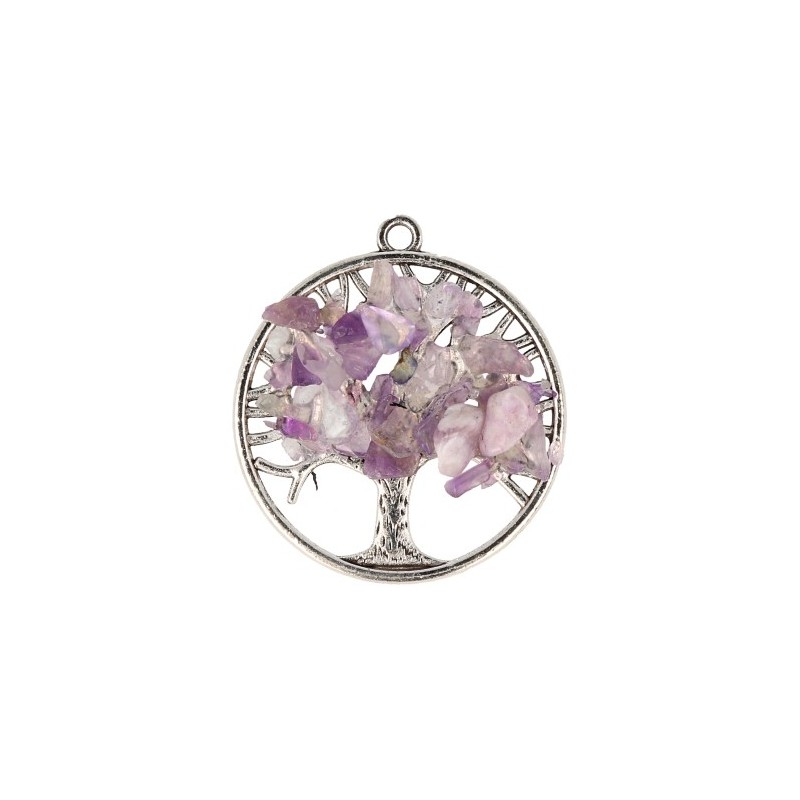 Amethyst Lebensbaum Anh-nger (30 mm)