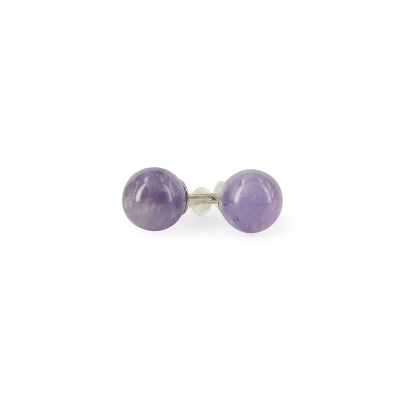 Amethyst Ohrringe Kugel (8 mm)