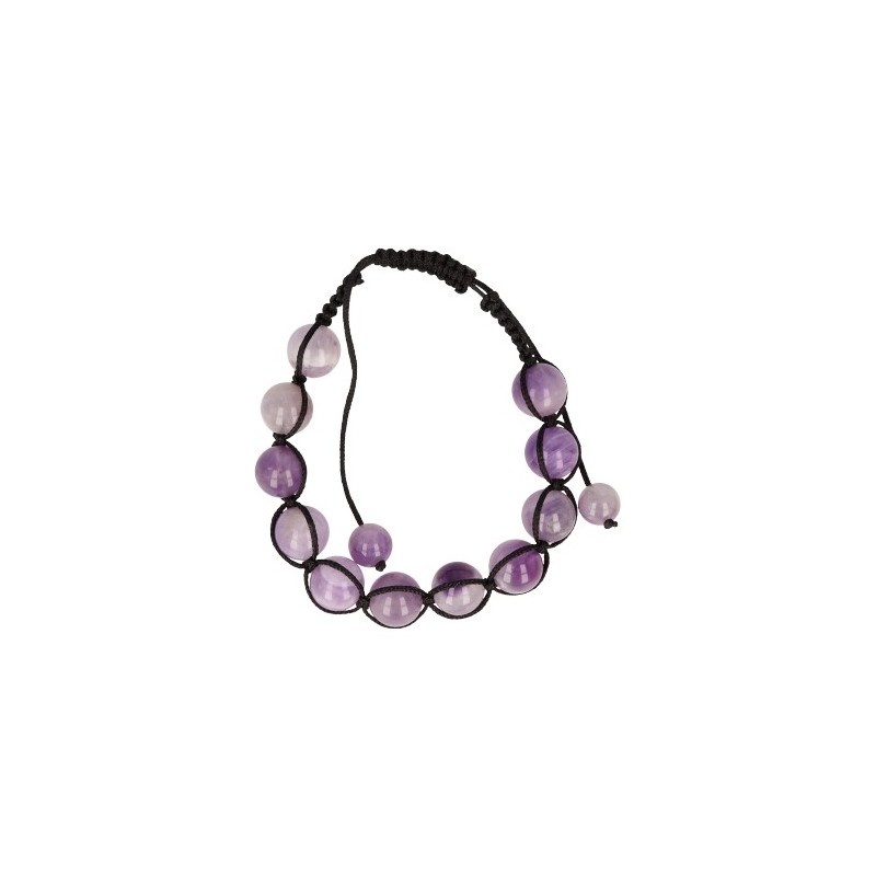 Amethyst Shamballa Armband (10 mm)