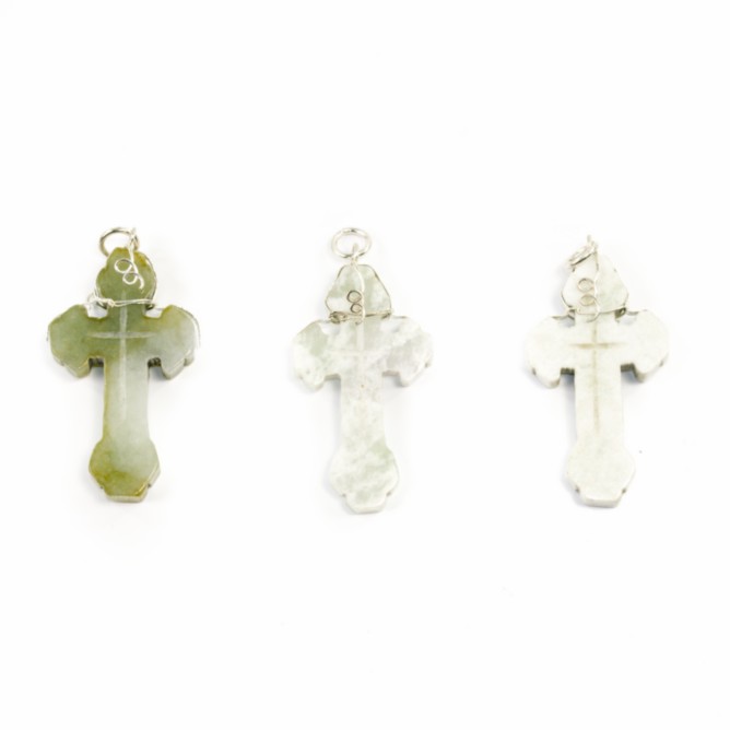 Amulett Kreuz Jade (3-5 cm)