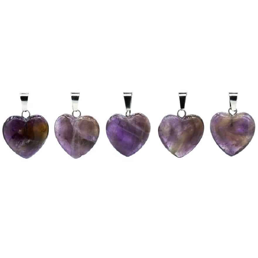 Anh-nger Amethyst Herzform unter Schmuck - Edelstein-Anh?nger - Herzanh?nger