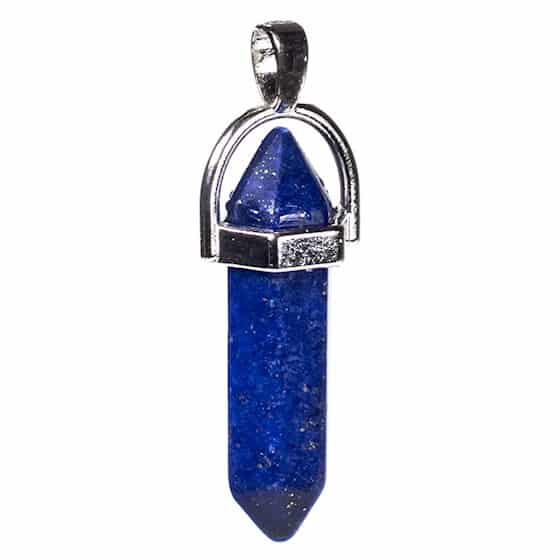 Anh-nger Lapislazuli gef-rbt unter Schmuck - Edelstein-Anh?nger - Kristall Punkte