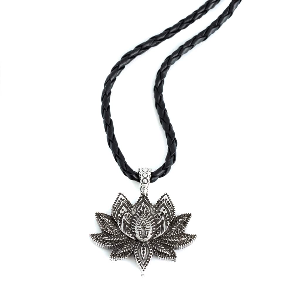 Anh-nger Lotus Silber mit Kette