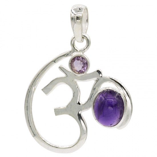 Anh-nger Ohm 925er Silber mit Amethyst