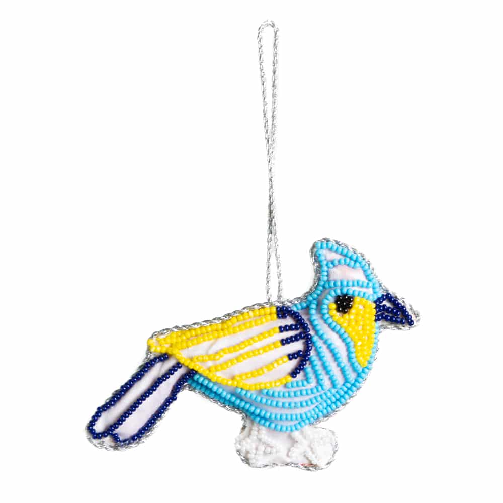 Anh-nger Ornament Traditioneller Blauer Vogel (13 cm)