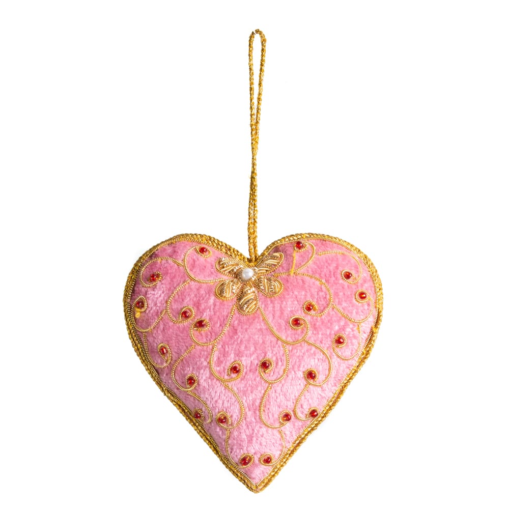 Anh-nger Ornament Traditionelles Herz Rosa (17 cm)