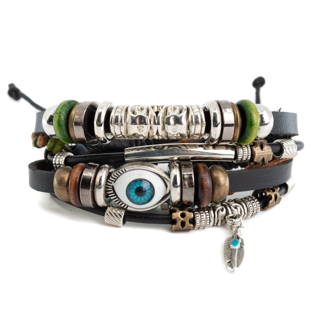 Armband Bohemian B-ser Blick mit Feder