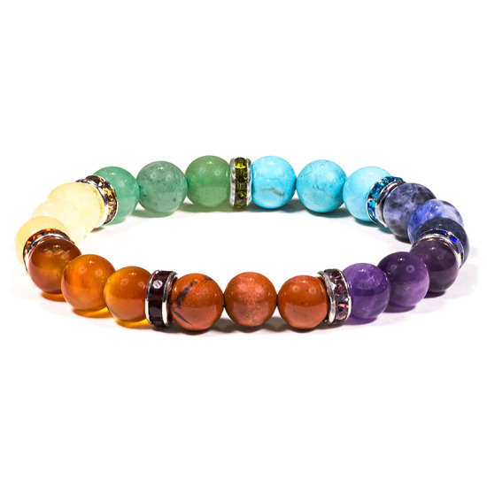 Armband mit 7 Chakren (elastisch) unter Schmuck - Chakra-Schmuck - Chakra-Armb?nder