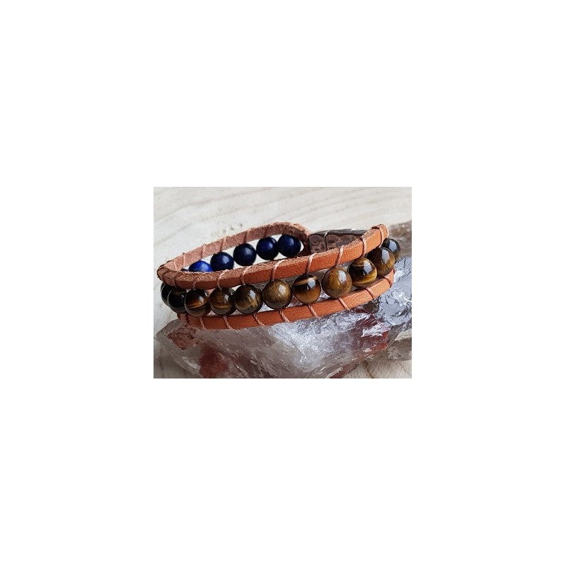 Armband Wraps Lapis Lazuli - Tigerauge