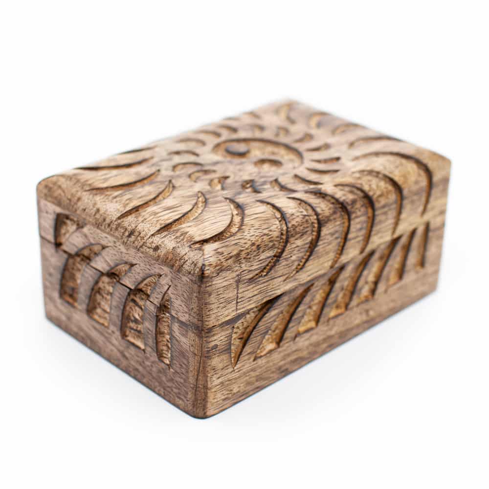Aufbewahrungsbox Haltbares Holz Yin Yang Handgefertigt