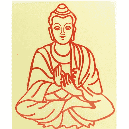 Aufkleber Buddha (rot)