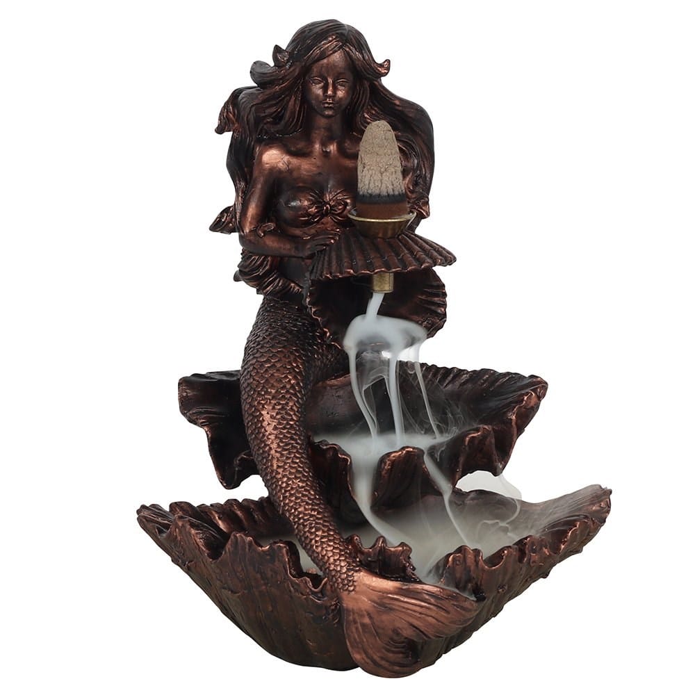 Backflow-R-uchergef- Bronzefarbene Meerjungfrau