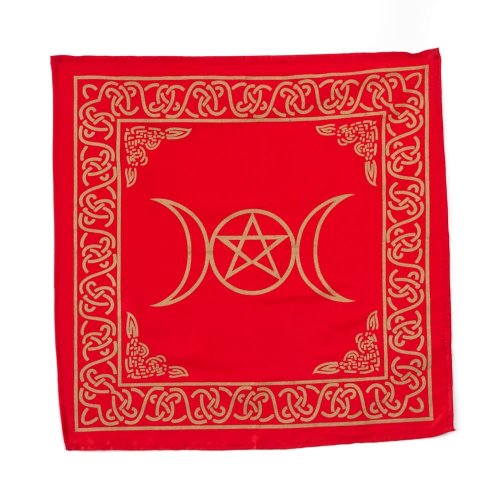 Baumwoll-Altar-Teppich Pentangle Rot (50 x 50 cm)