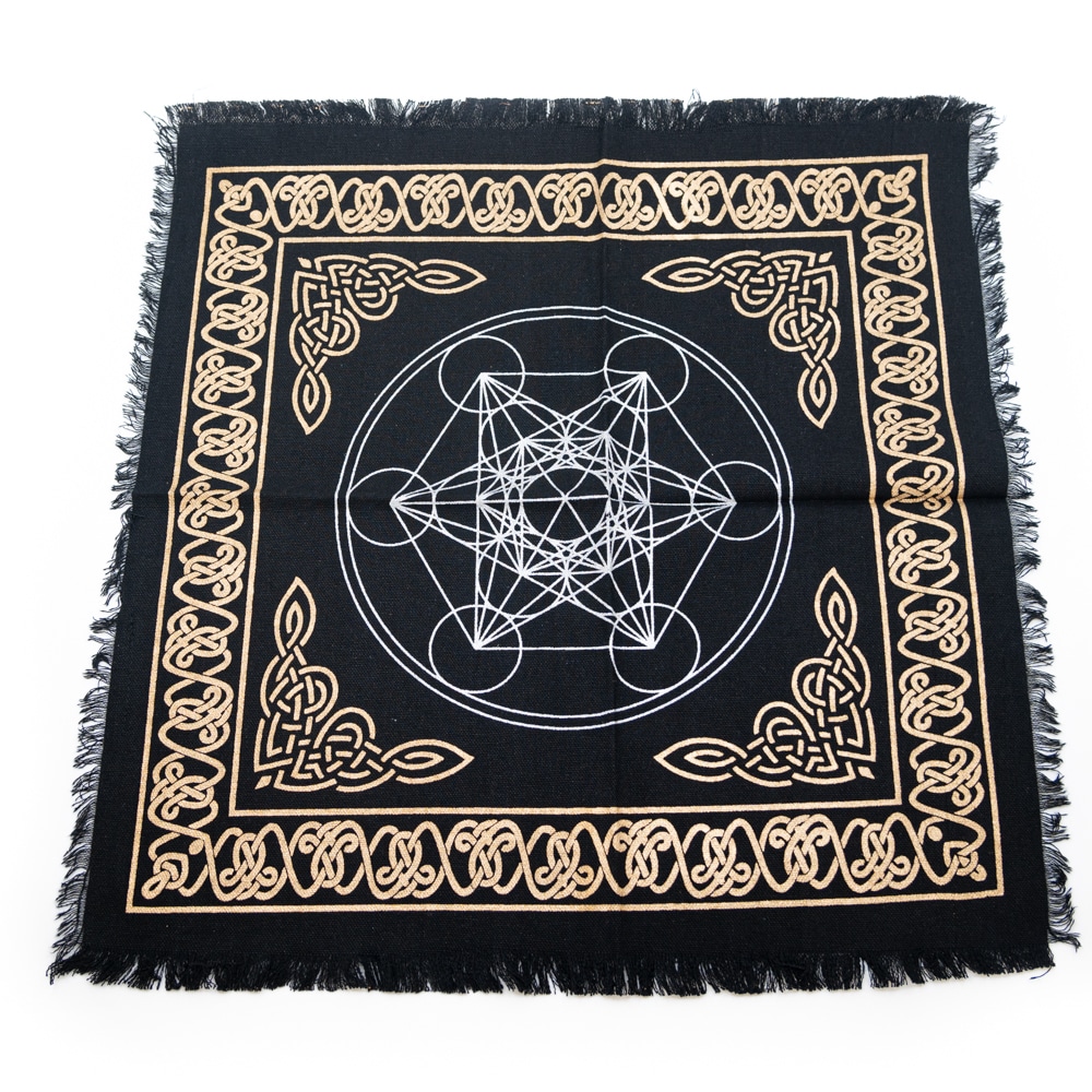 Baumwoll Altartuch Metatron Gold und Silber (45 x 45 cm)