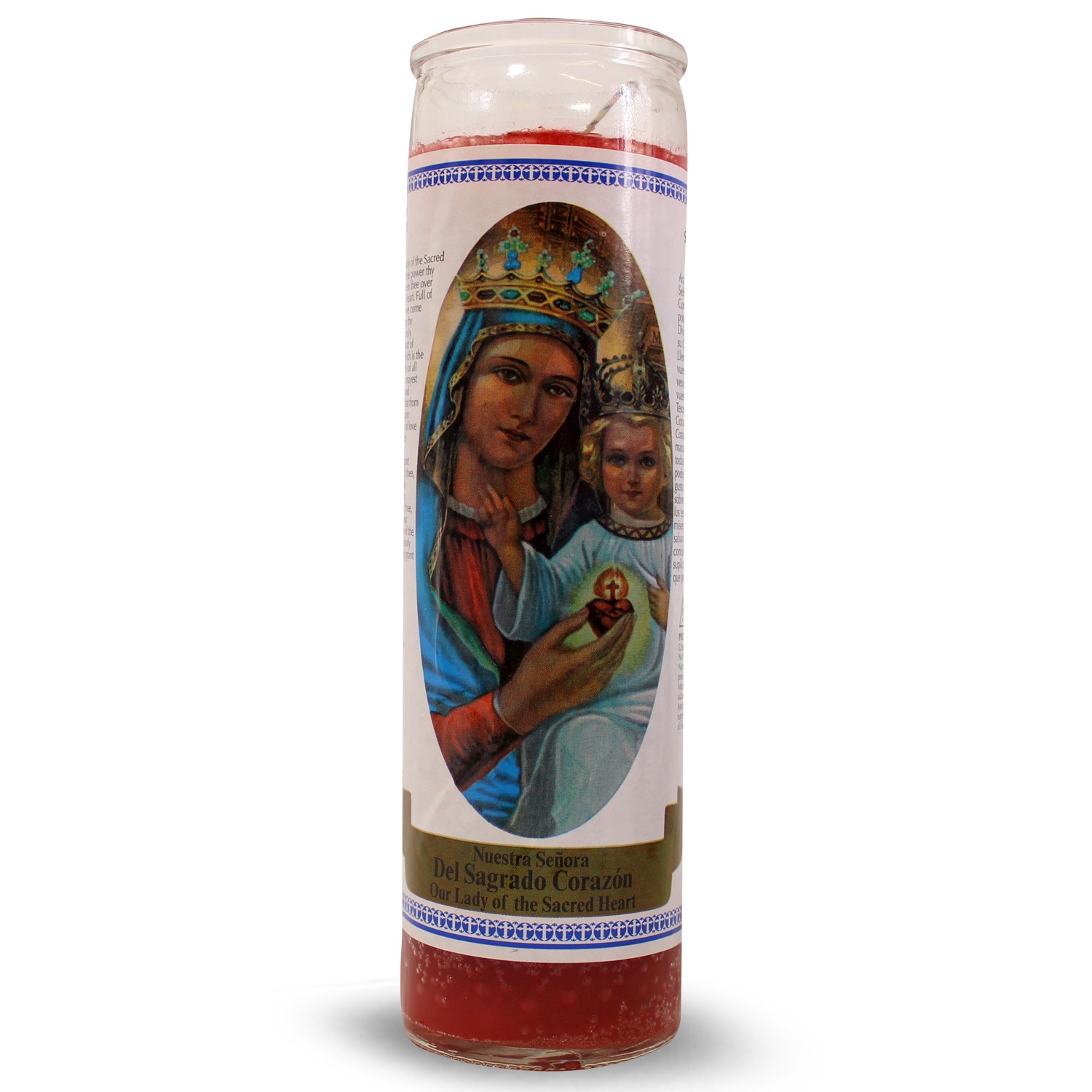 Bedruckte Kerze Heiliges Herz Maria