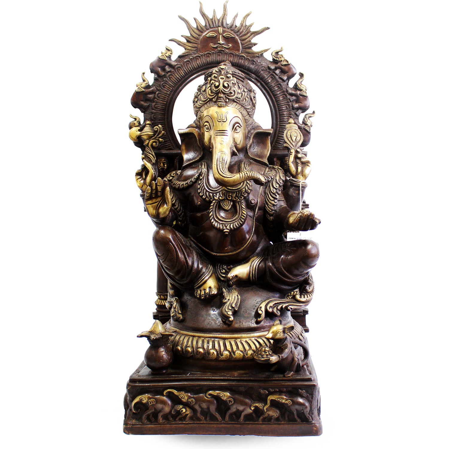 Bild von Ganesh - Sitzend mit Elefantenring unter Home & Living - Spirituelle Figuren - Ganesha Figuren