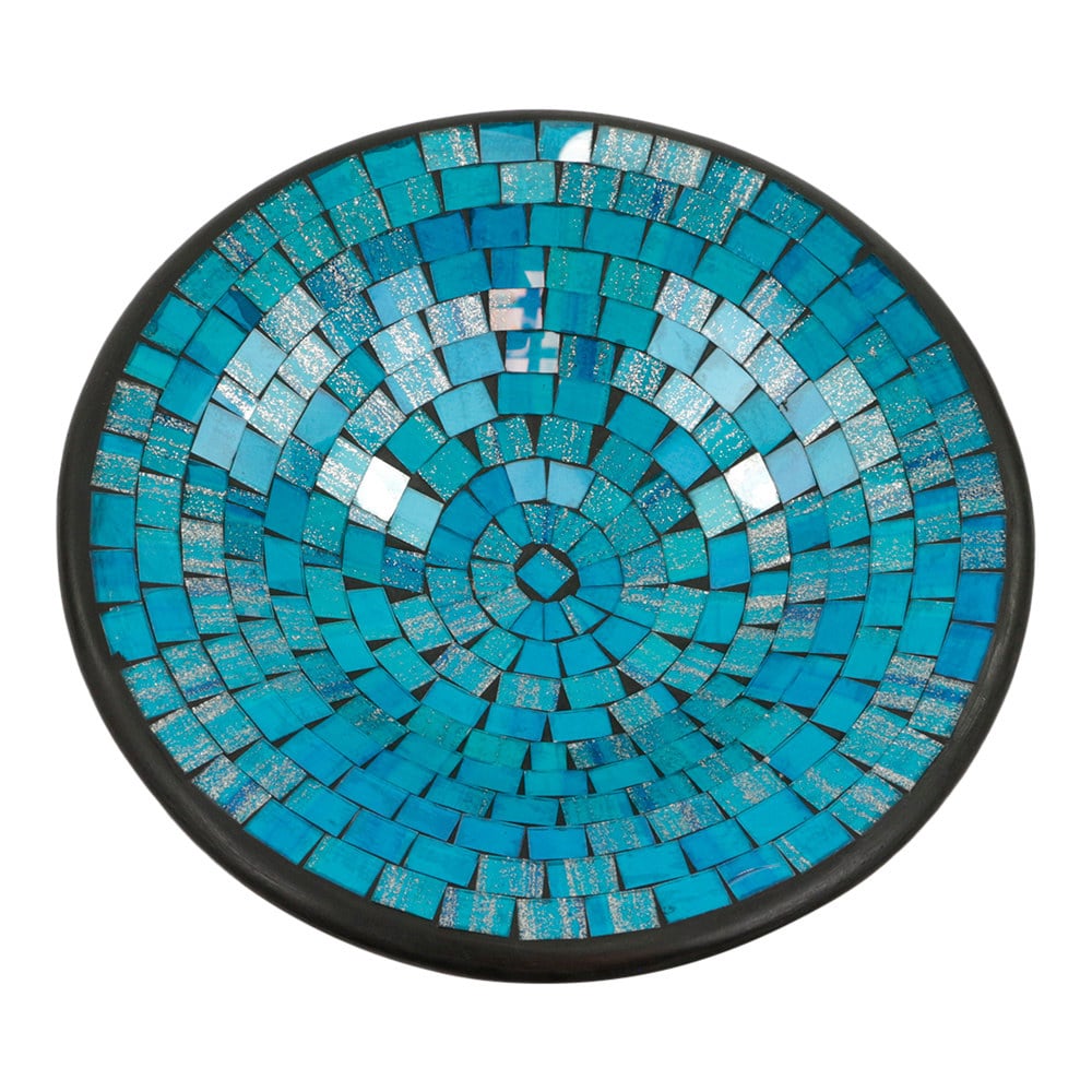 Blaue Mosaik Schale (36 x 36 x 10 cm)