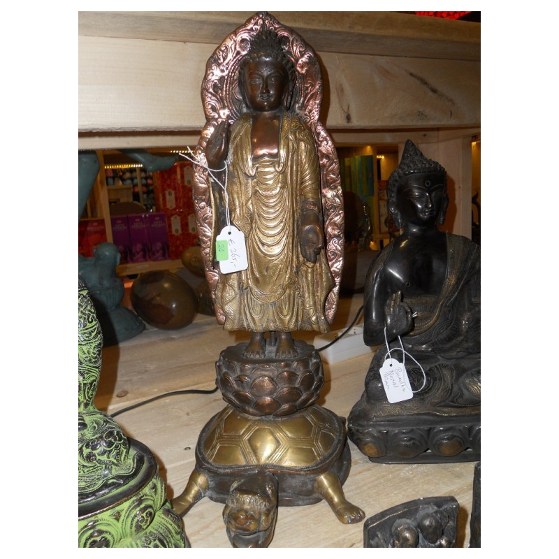 Buddha auf Schildkr-te Indien - Selten (Modell 24 - 46 cm)