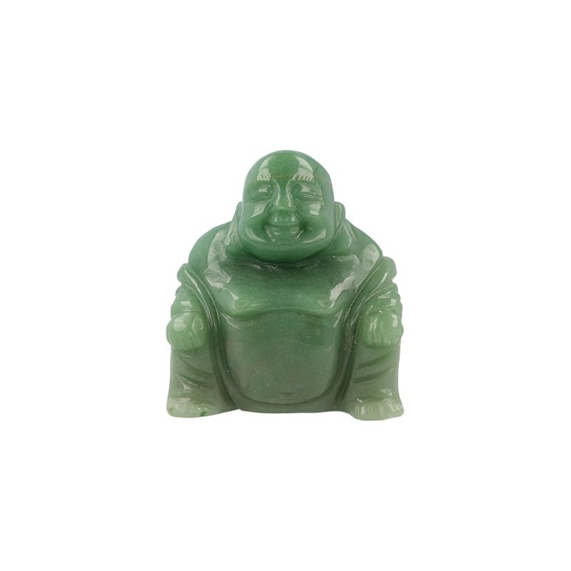 Buddha aus Edelstein - Aventurin gr-n (75 mm)