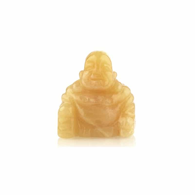 Buddha aus Edelstein - Calcit gelb (55 mm)