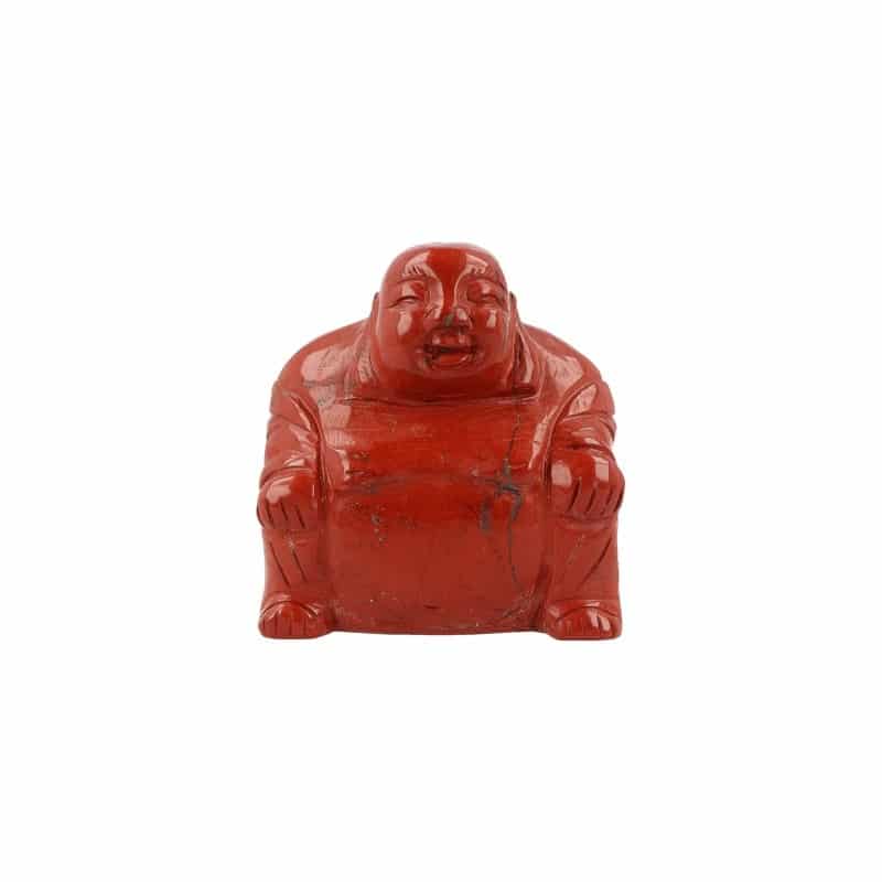 Buddha aus Edelstein - Jaspis rot (75 mm)