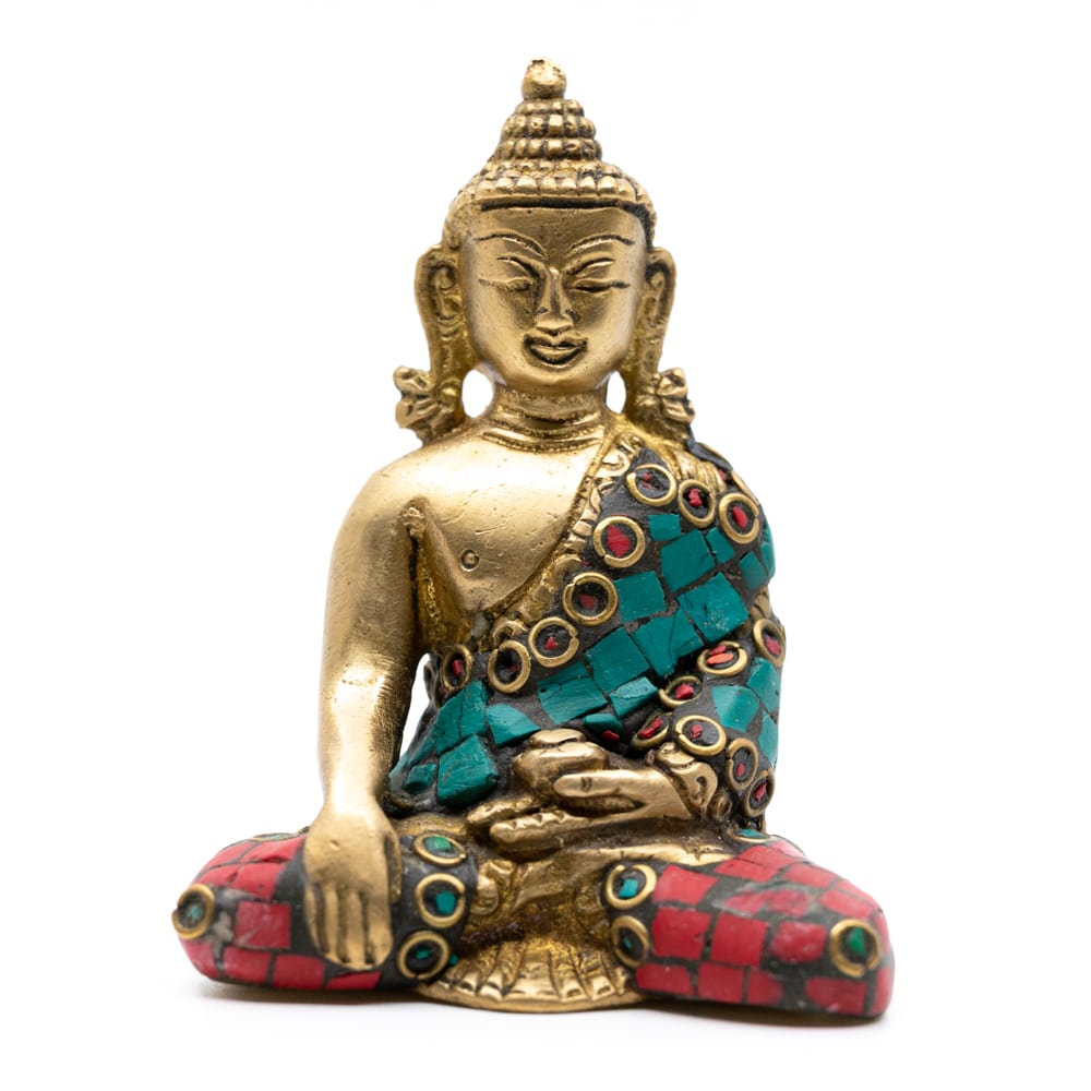 Buddha-Bild Shakyamuni mit Mosaik-Dekoration (7 cm)