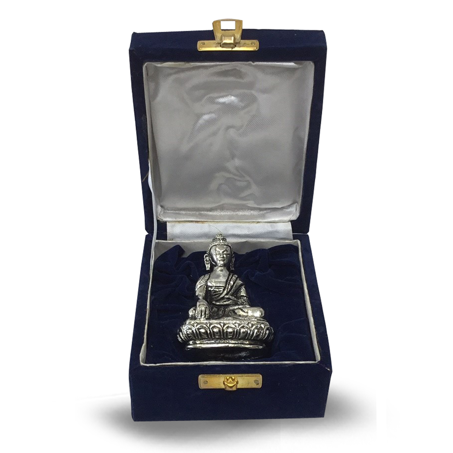 Buddha in Geschenkbox Silber