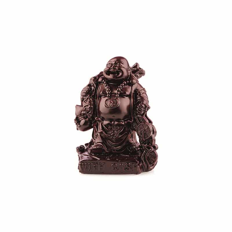 Buddha Rot mit Geld (15 cm)