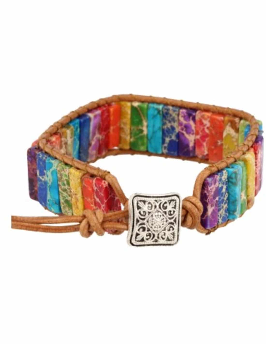 Chakra Lederarmband Gipsy-Stil