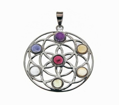 Chakra Mandala Anh-nger (silber)