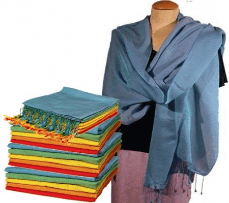 Chakra Pashmina Schal Blau