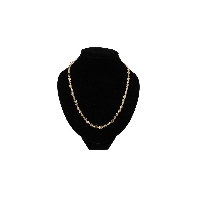 Collier Citrin Oval Schmal