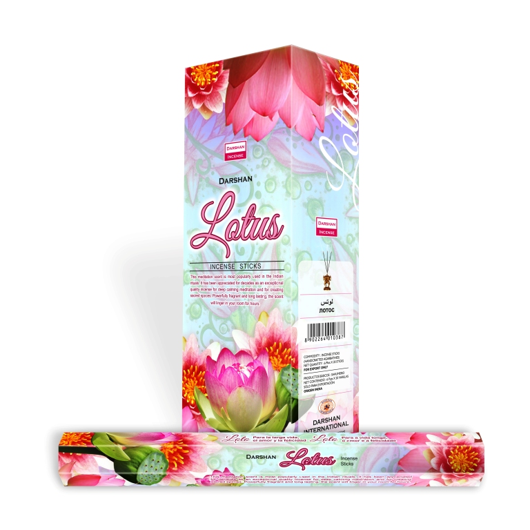 Darshan Raucherst-bchen Lotus (6 Packungen mit 20 St-bchen)