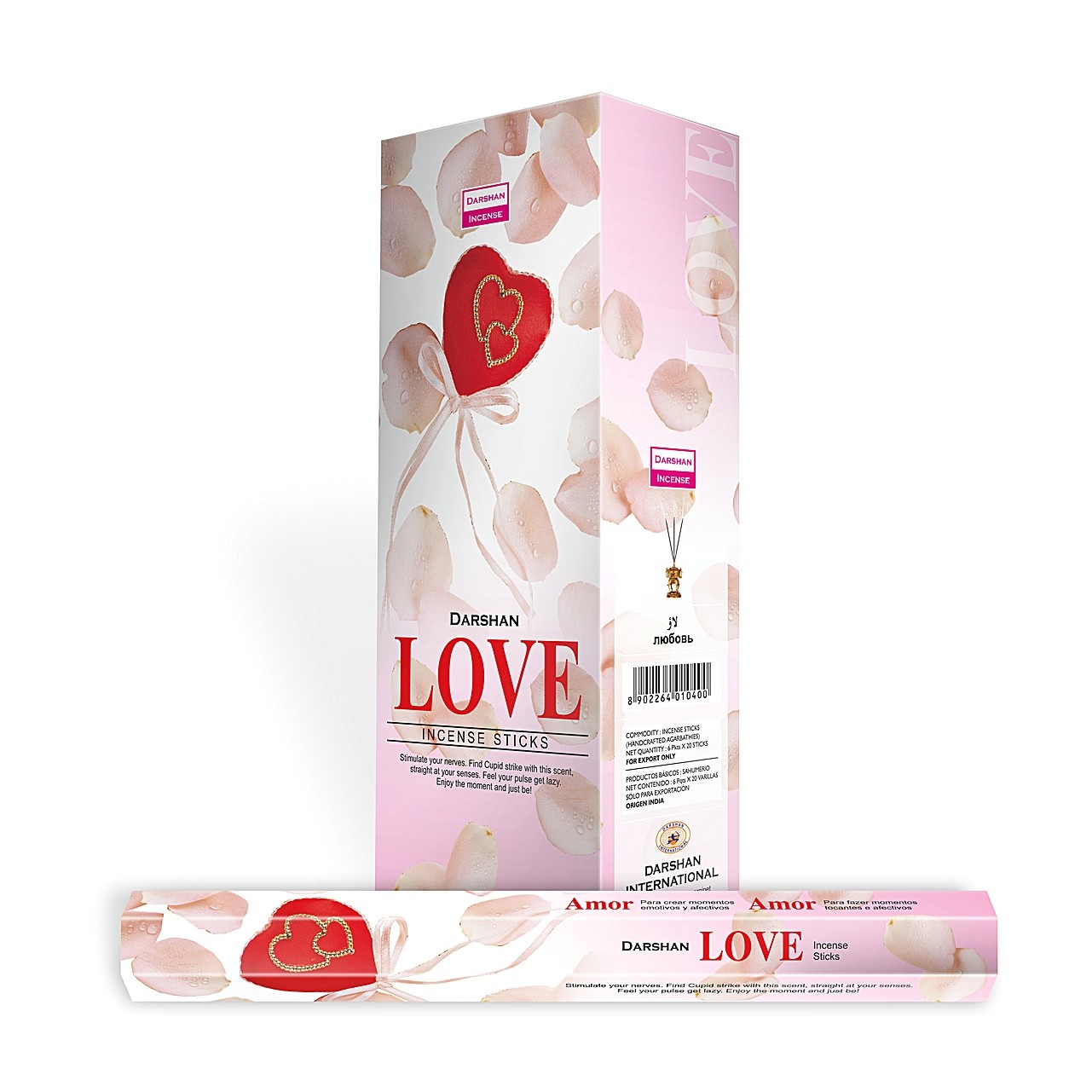 Darshan Raucherst-bchen Love (6 Packungen mit 20 St-bchen)