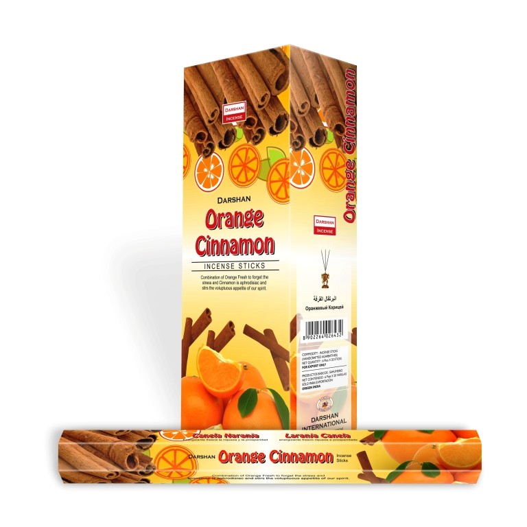 Darshan Weihrauch Orange Zimt (6 Packungen)