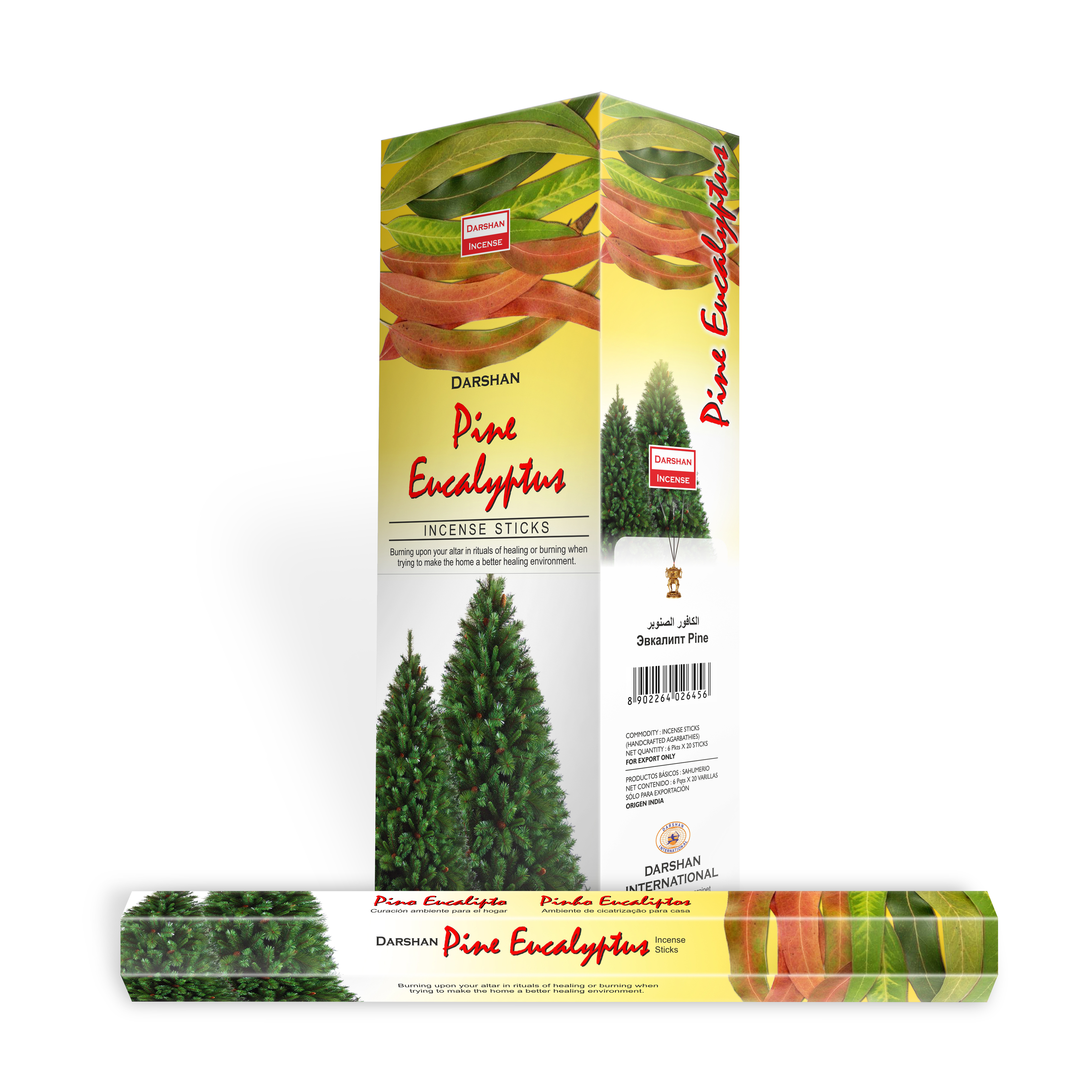 Darshan Weihrauch Pinie und Eukalyptus (6 Pakete)