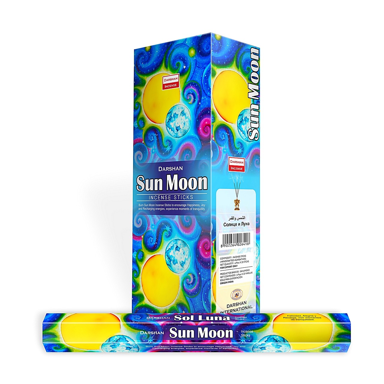 Darshan Weihrauch Sonne Mond (6 Packungen)