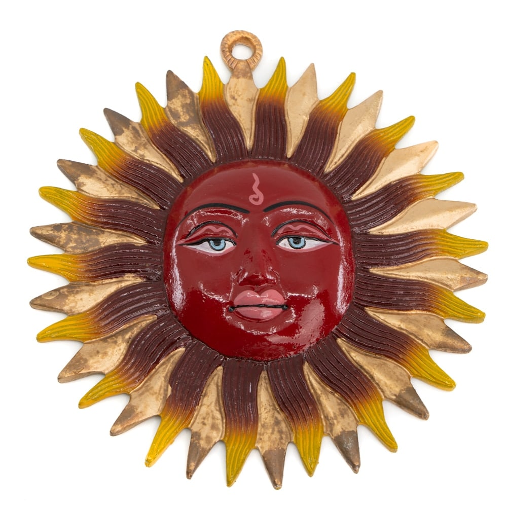 Dekorativer Anh-nger Handgemalte Sonne (18 cm)