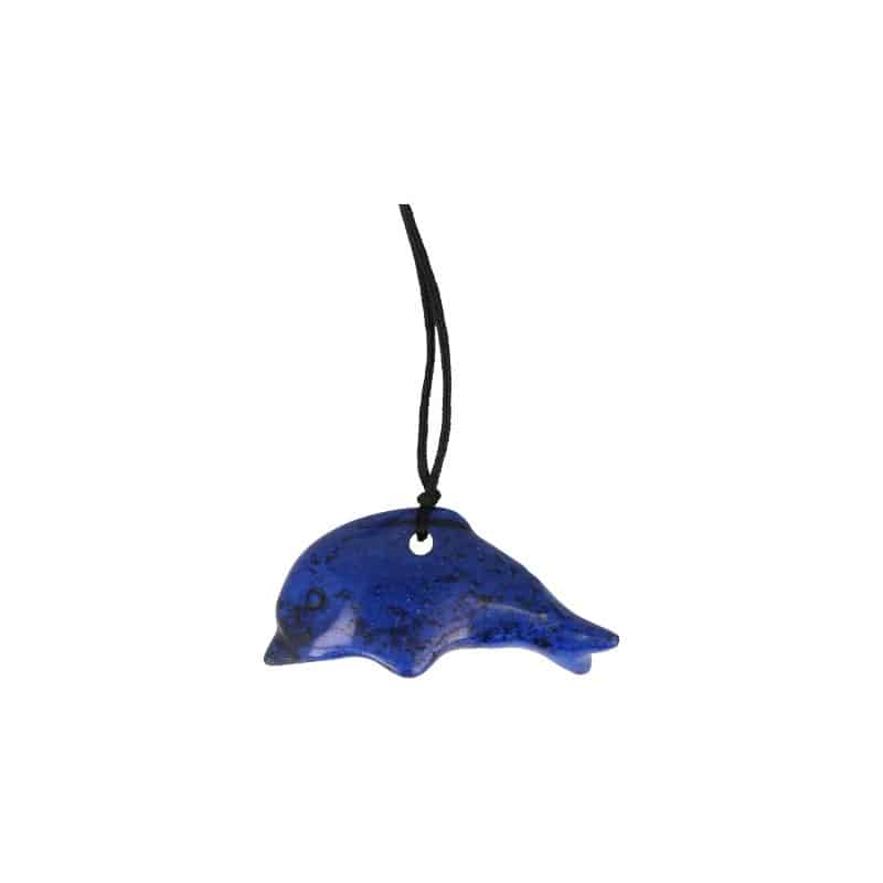 Delfin-Anh-nger Howlith blau (an Kordel)