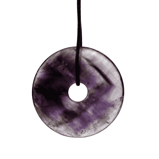 Donut Amethyst ohne Schnur unter Schmuck - Edelstein-Anh?nger - Donut Anh?nger