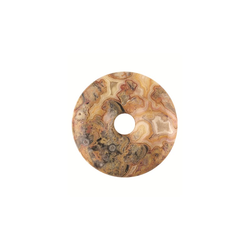 Donut Crazy Lace Achat (30 mm) unter Schmuck - Edelstein-Anh?nger - Donut Anh?nger