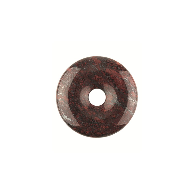 Donut Jaspis Breccie (30 mm) unter Schmuck - Edelstein-Anh?nger - Donut Anh?nger