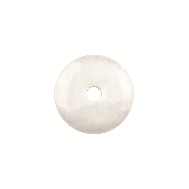 Donut Schneequarz (40 mm) unter Schmuck - Edelstein-Anh?nger - Donut Anh?nger