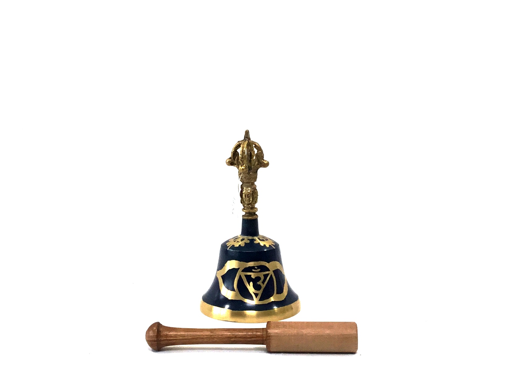 Dorji-Glocke mit Stick Dritte-Augen-Chakra (Kobalt)