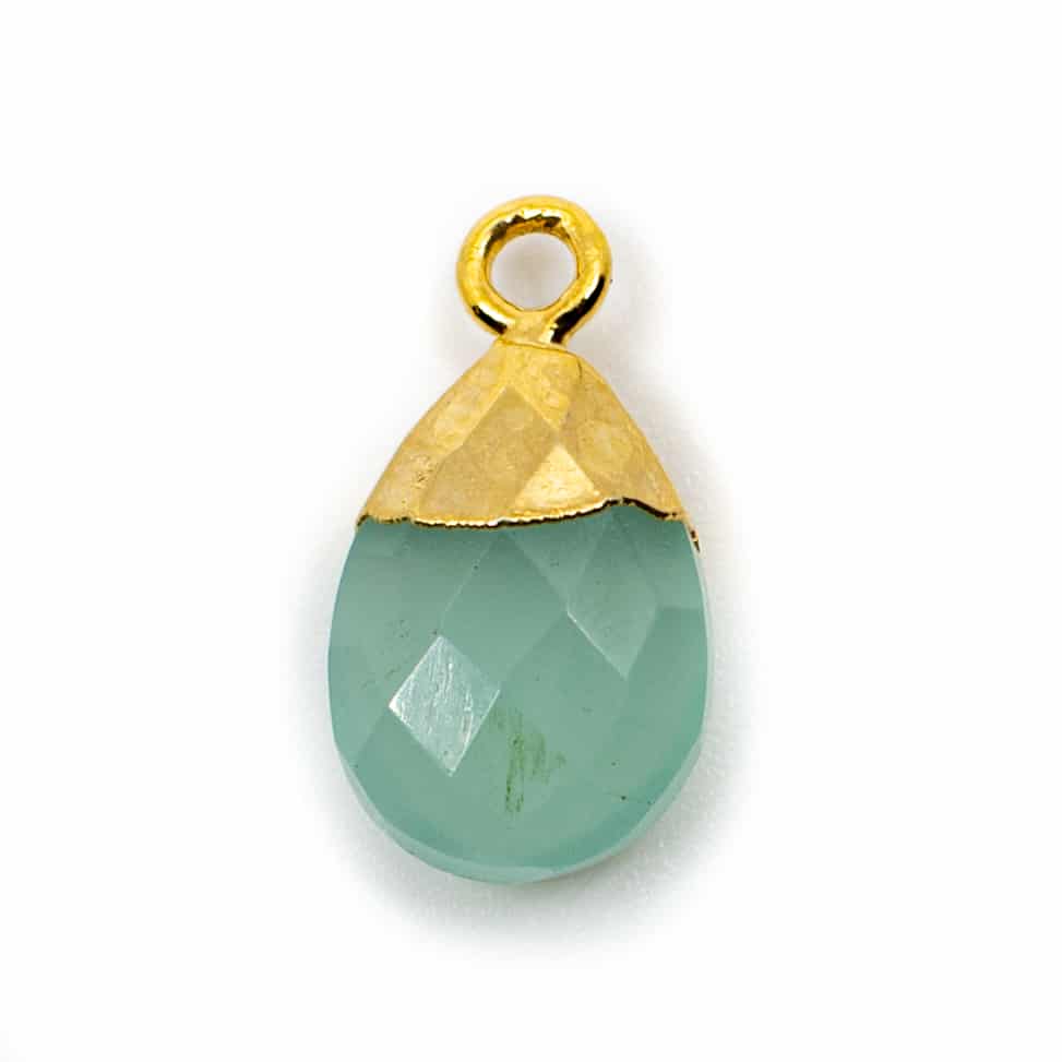 Edelstein-Anh-nger Aqua-Chalcedon Spitze (12 mm)