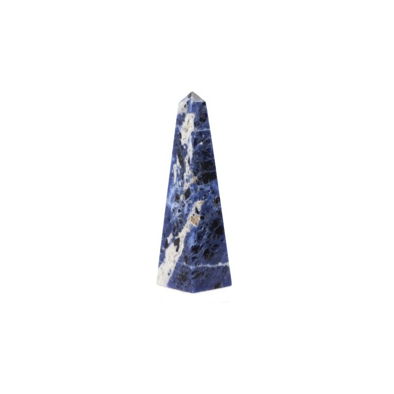 Edelstein aus Sodalith in Form eines Obelisken (65 mm)